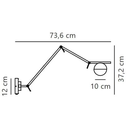 Nordlux - Applique CONTINA 1xG9/5W/230V nero