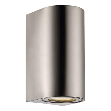 Nordlux - Applique da esterno CANTO 2xGU10/28W/230V IP44 acciaio inox
