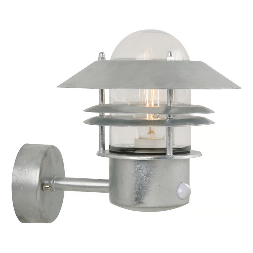Nordlux - Applique da esterno con sensore BLOKHUS 1xE27/60W/230V IP54