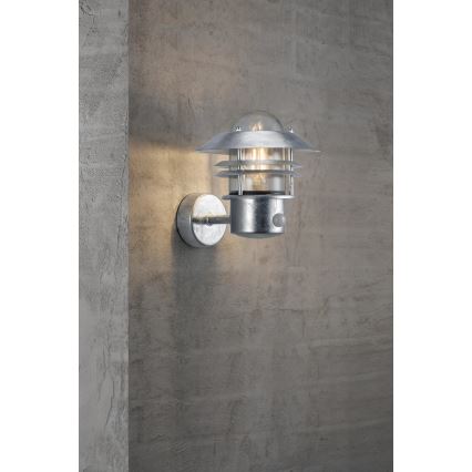Nordlux - Applique da esterno con sensore BLOKHUS 1xE27/60W/230V IP54