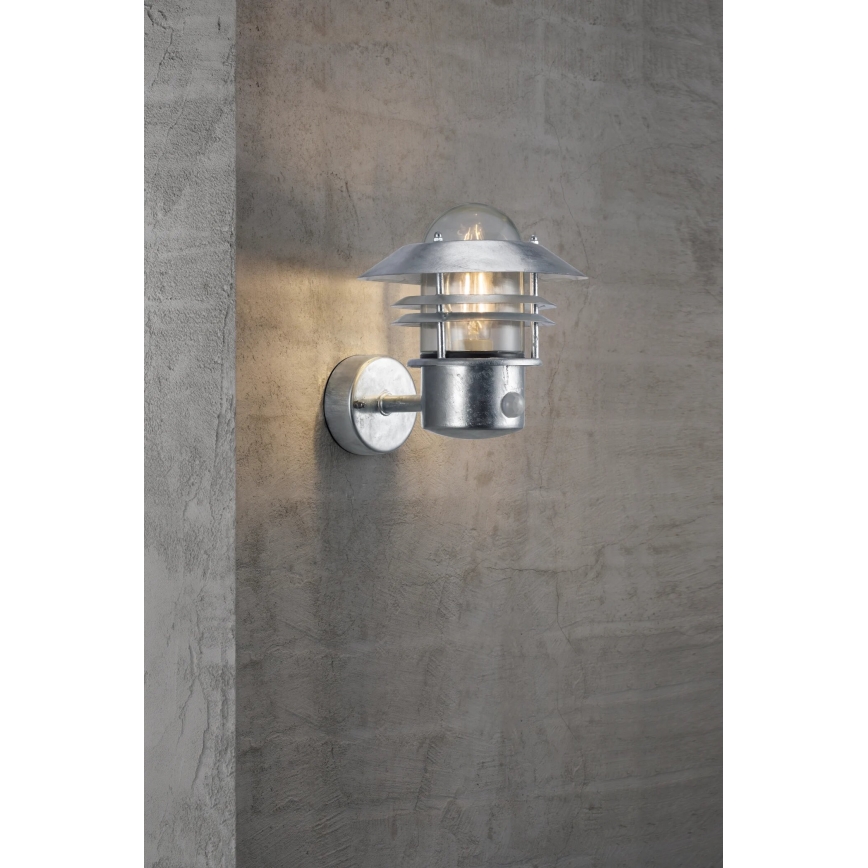 Nordlux - Applique da esterno con sensore BLOKHUS 1xE27/60W/230V IP54