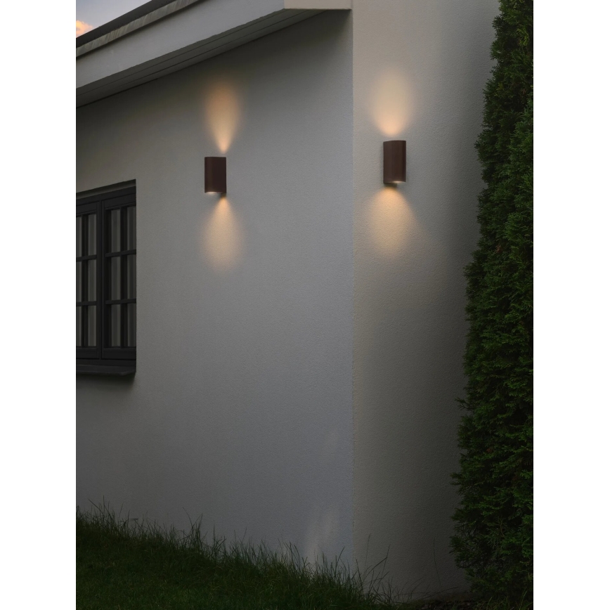 Nordlux - Applique da esterno DION 2xGU10/25W/230V IP44 rezavá