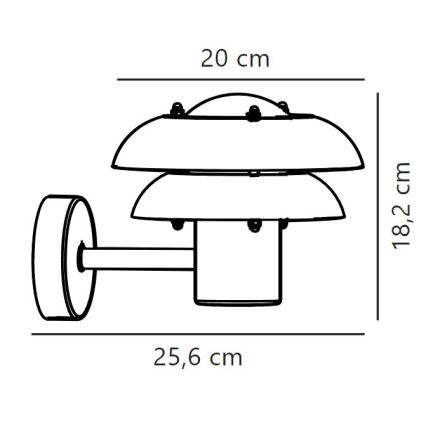 Nordlux - Applique da esterno KURNOS 1xE14/12W/230V IP54 nero