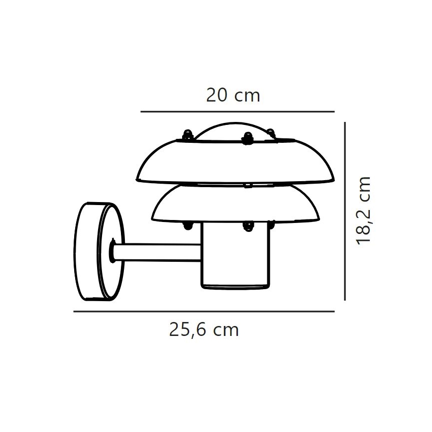 Nordlux - Applique da esterno KURNOS 1xE14/12W/230V IP54 nero