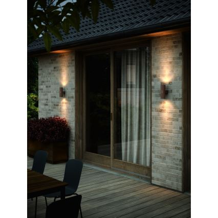 Nordlux - Applique da esterno KYKLOP 2xGU10/25W/230V IP54 marrone