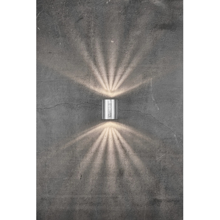 Nordlux - Applique da esterno LED CANTO 2xLED/6W/230V IP44 argento