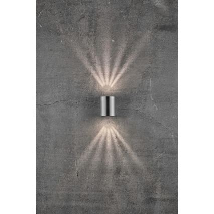Nordlux - Applique da esterno LED CANTO 2xLED/6W/230V IP44 in acciaio inox