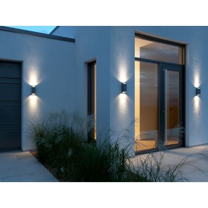 Nordlux - Applique da esterno NICO 2xGU10/25W/230V IP54 antracite