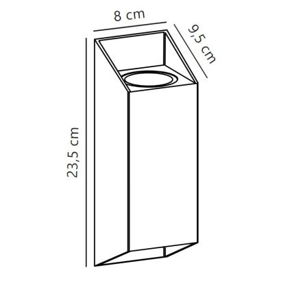 Nordlux - Applique da esterno NICO 2xGU10/25W/230V IP54 antracite