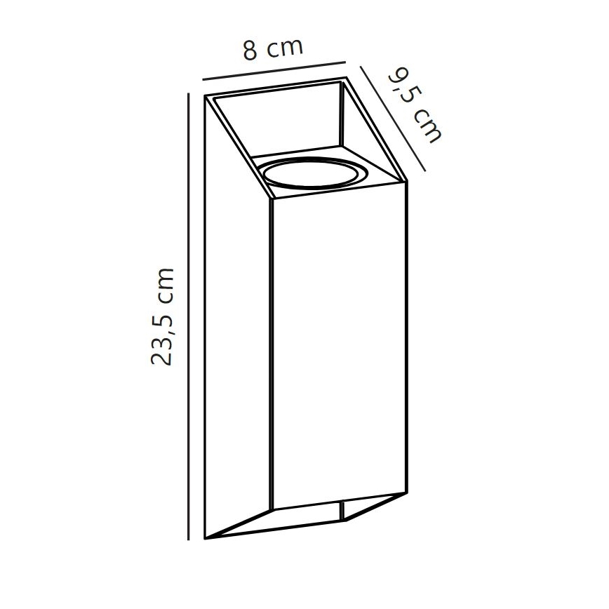 Nordlux - Applique da esterno NICO 2xGU10/25W/230V IP54 antracite