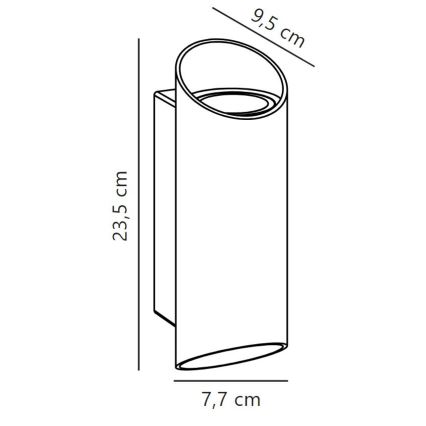 Nordlux - Applique da esterno NICO 2xGU10/25W/230V IP54 nero