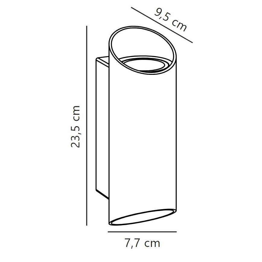 Nordlux - Applique da esterno NICO 2xGU10/25W/230V IP54 nero