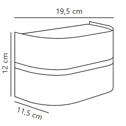 Nordlux - Applique da esterno SIBELIS 1xE27/10W/230V IP44 marrone