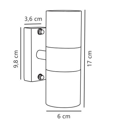 Nordlux - Applique da esterno TIN 2xGU10/35W/230V IP54 nero