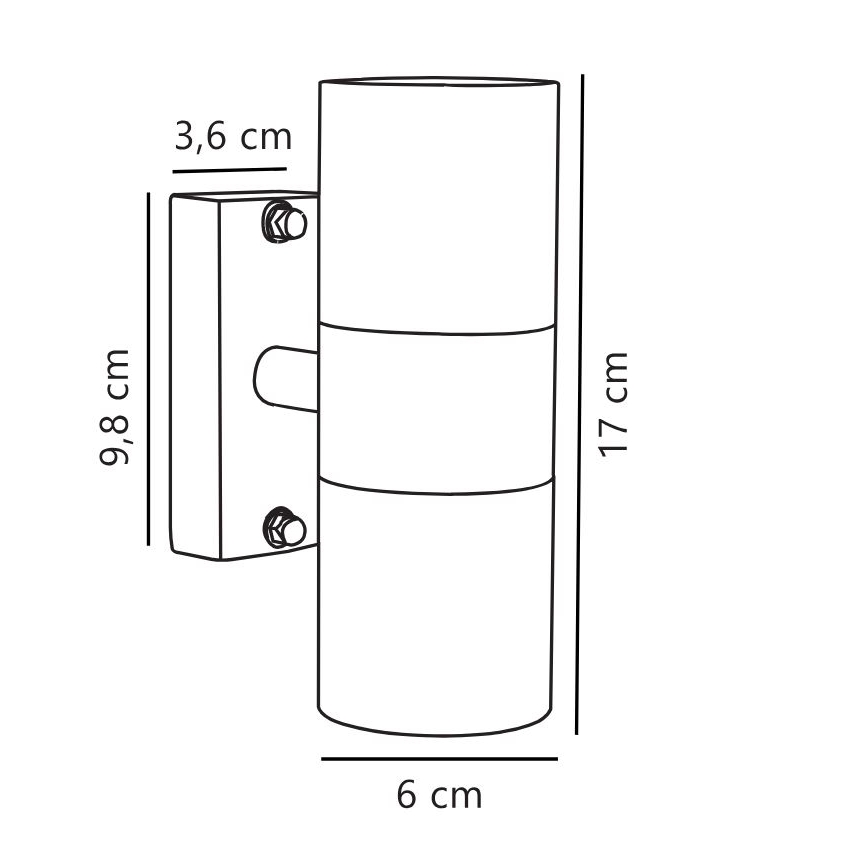 Nordlux - Applique da esterno TIN 2xGU10/35W/230V IP54 nero