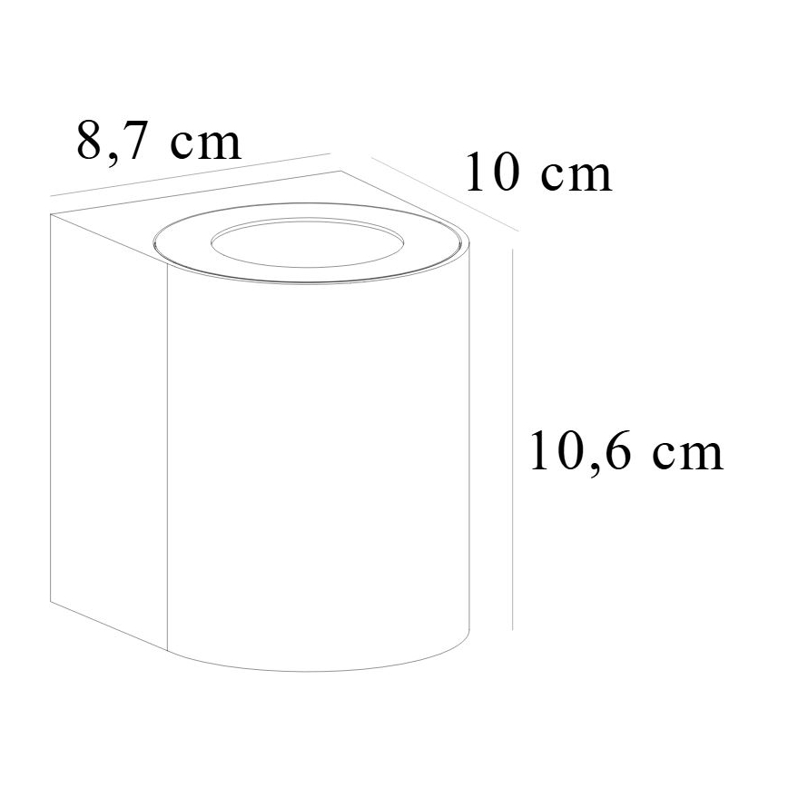 Nordlux - Applique LED da esterno CANTO 2xLED/5,5W/230V IP44 grigio