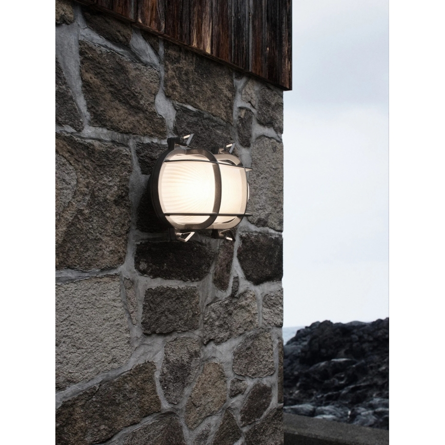 Nordlux - Applique murale d'extérieur HELFORD 1xE27/12,5W/230V IP64 gris