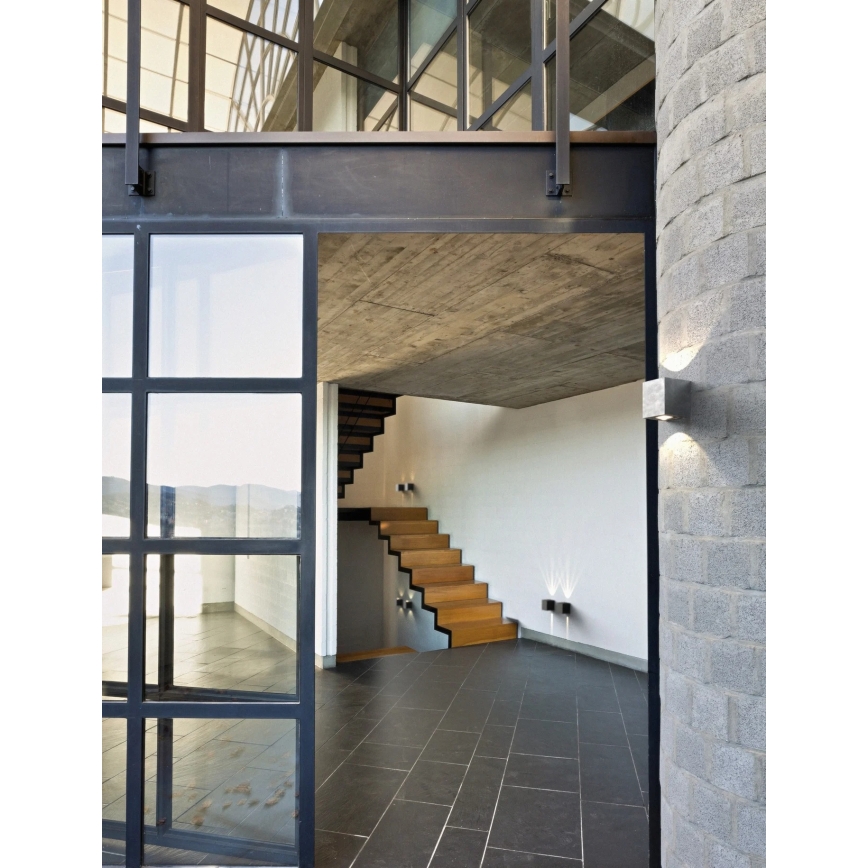 Nordlux - Applique murale d'extérieur LED CANTO 2xLED/6W/230V IP44 argentée