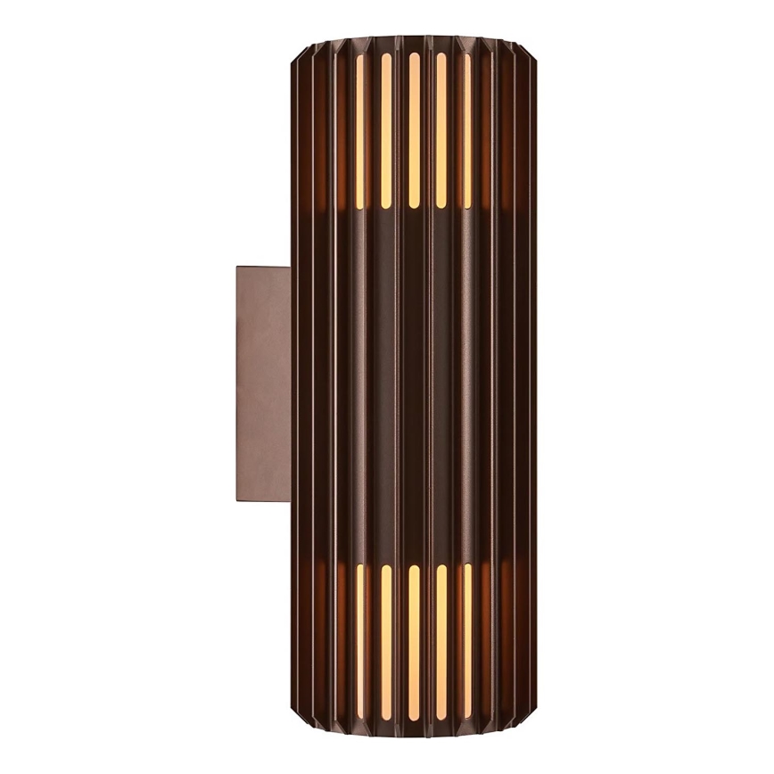 Nordlux - Applique murale extérieure ALUDRA 2xE27/15W/230V IP54 marron