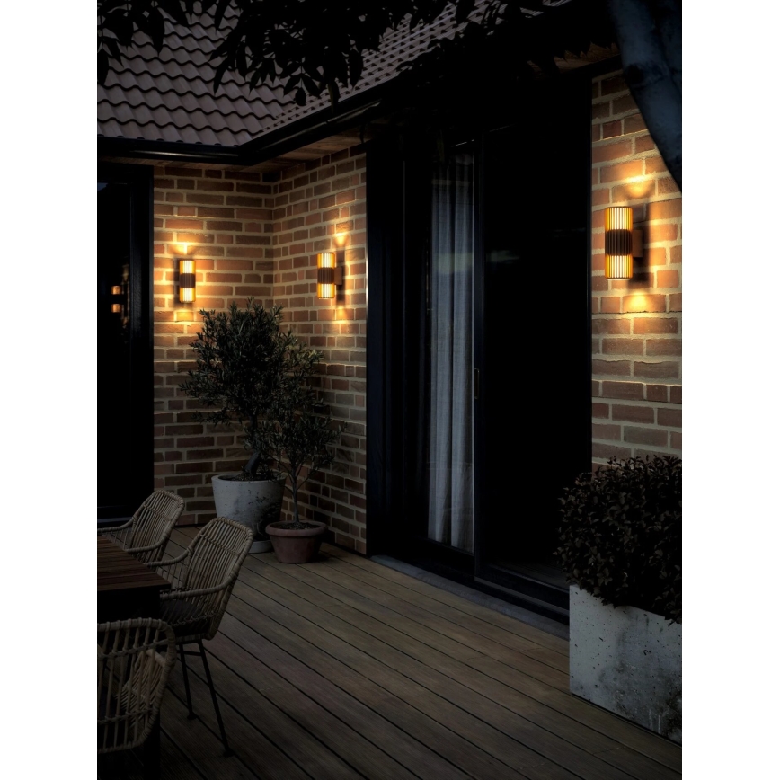 Nordlux - Applique murale extérieure ALUDRA 2xE27/15W/230V IP54 marron