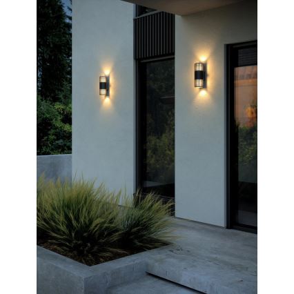 Nordlux - Applique murale extérieure ALUDRA 2xE27/15W/230V IP54 noir