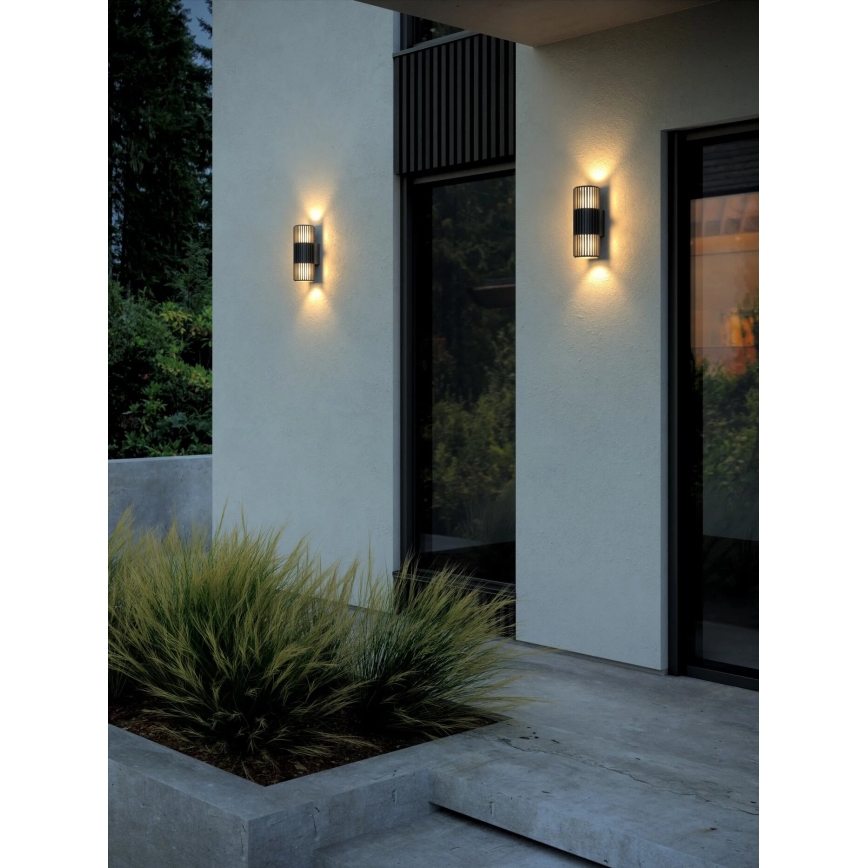 Nordlux - Applique murale extérieure ALUDRA 2xE27/15W/230V IP54 noir
