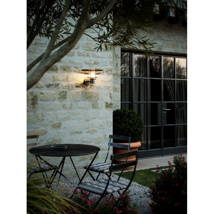 Nordlux - Applique murale extérieure BASTIA 1xE27/20W/230V IP54 noir