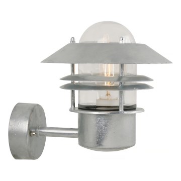 Nordlux - Applique murale extérieure BLOKHUS 1xE27/60W/230V IP54 argent