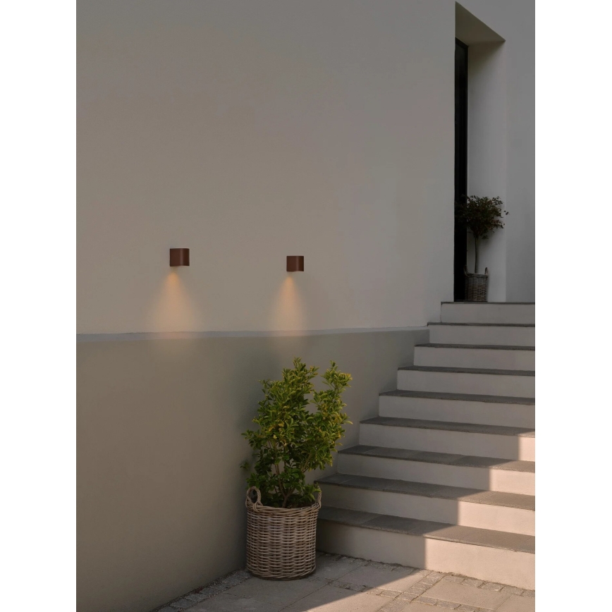 Nordlux - Applique murale extérieure DION 1xGU10/25W/230V IP44 rezavá
