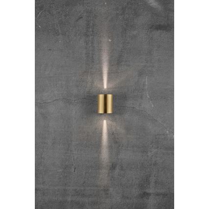 Nordlux - Applique murale extérieure LED CANTO 2xLED/5,5W/230V IP44 dorée