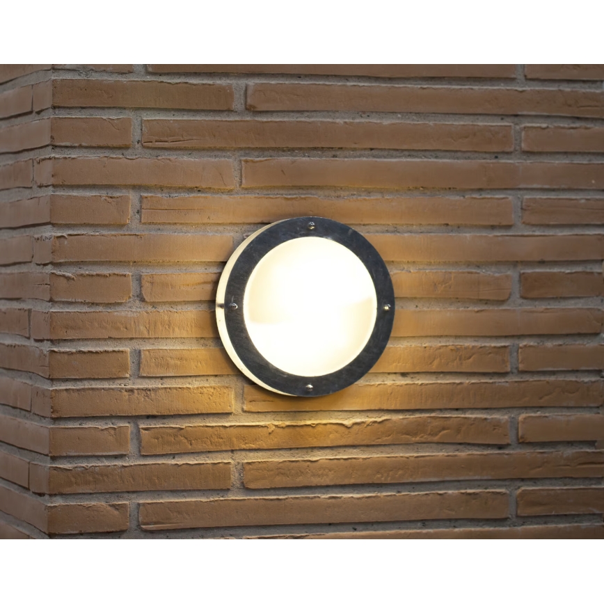 Nordlux - Applique murale extérieure MALTA 1xE27/60W/230V argent
