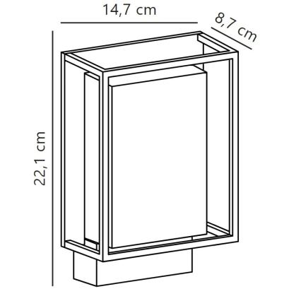 Nordlux - Applique murale extérieure NESTOR LED/8W/230V IP44