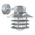 Nordlux - Applique murale extérieure VEJERS 1xE27/60W/230V IP54 argentée