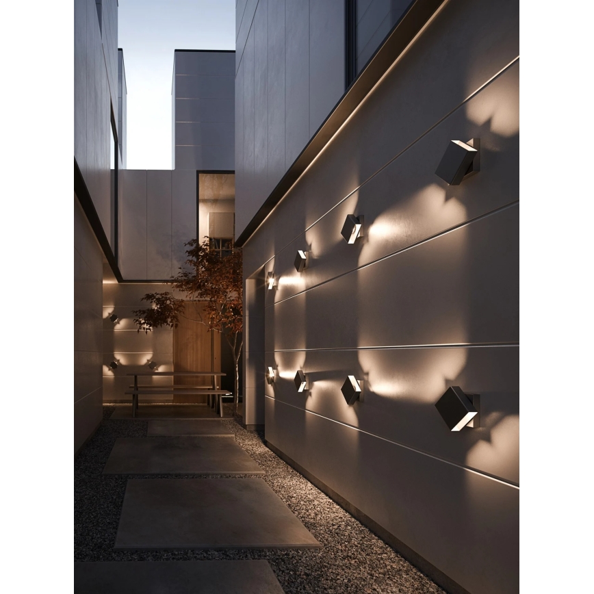 Nordlux - Applique murale d'extérieur dimmable TURN LED/13,8W/230V IP54 noire