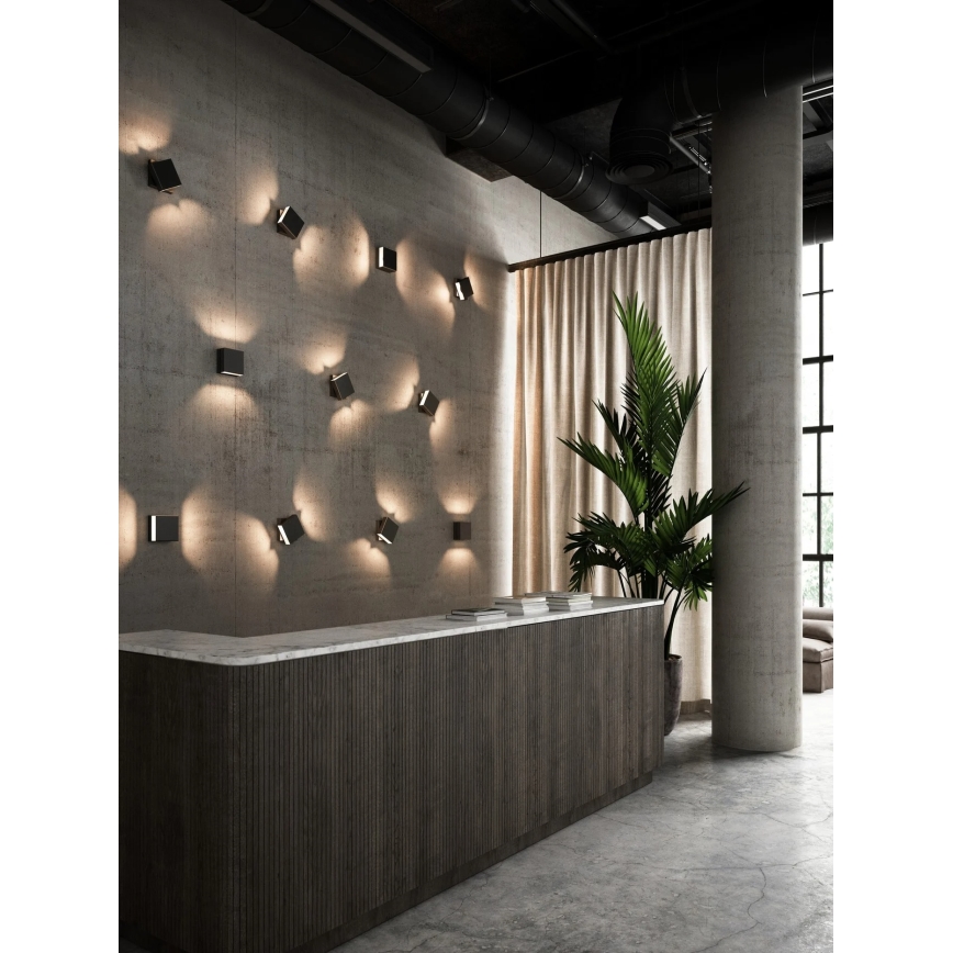 Nordlux - Applique murale d'extérieur dimmable TURN LED/13,8W/230V IP54 noire