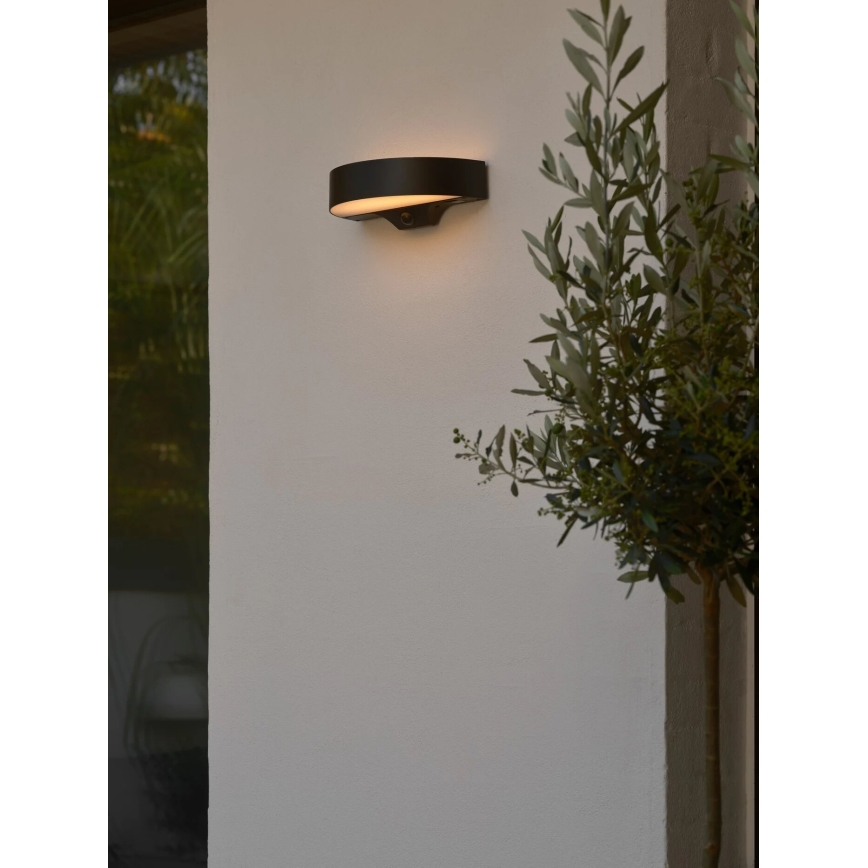 Nordlux - Applique murale solaire avec détecteur MONAY LED/5W/5V 3000K IP44 2000 mAh noir