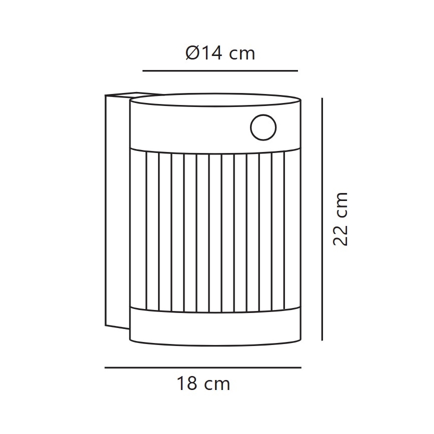 Nordlux - Applique murale solaire avec détecteur COUPAR LED/3,2W/5V 3000K IP44