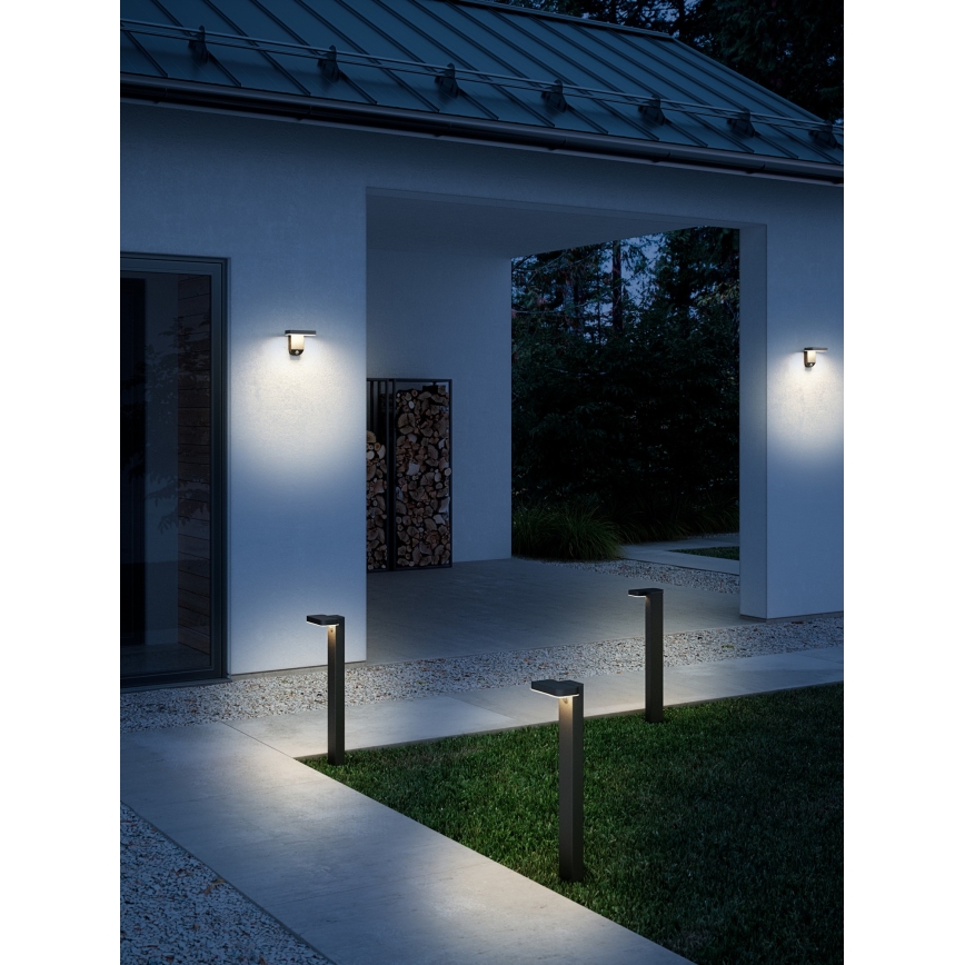 Nordlux - Applique murale solaire LED avec capteur RICA LED/5W/3,7V IP44 2200 mAh carrée