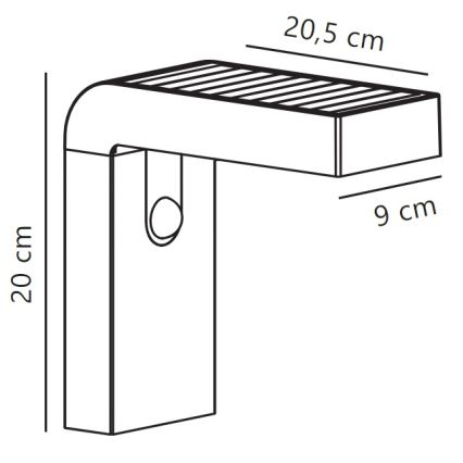 Nordlux - Lampada da parete solare LED con sensore ALYA LED/5W/3,7V IP44 2200 mAh
