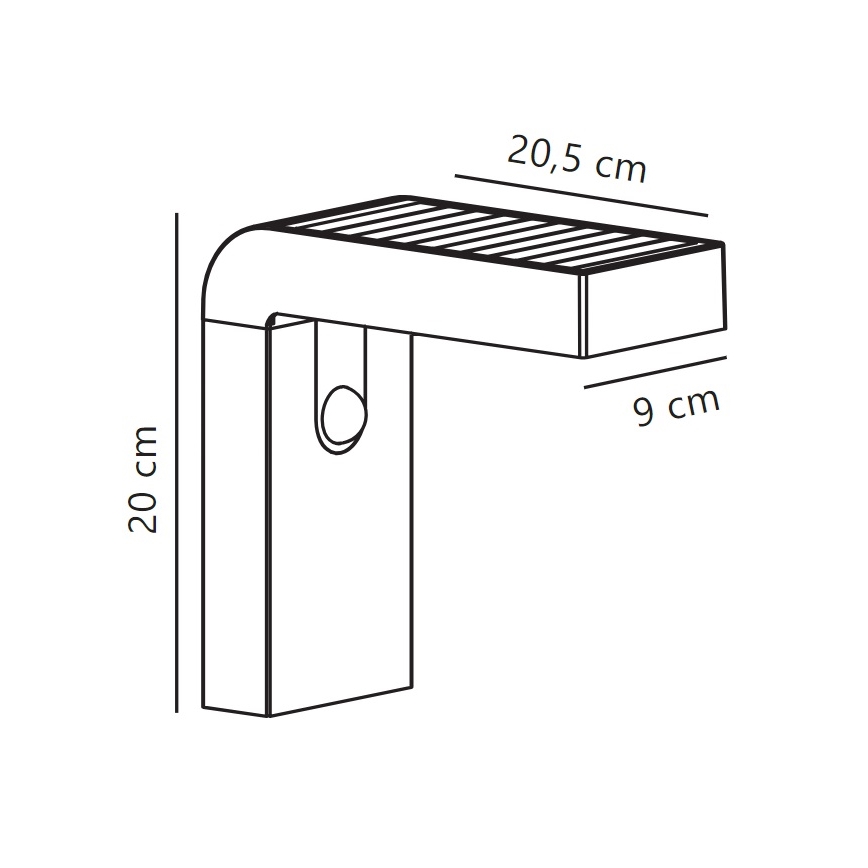 Nordlux - Lampada da parete solare LED con sensore ALYA LED/5W/3,7V IP44 2200 mAh