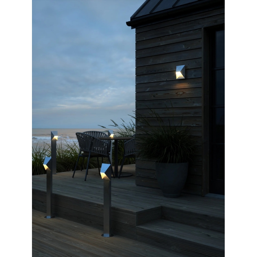 Nordlux - Außenwandleuchte PONTIO 1xGU10/25W/230V IP54 silber