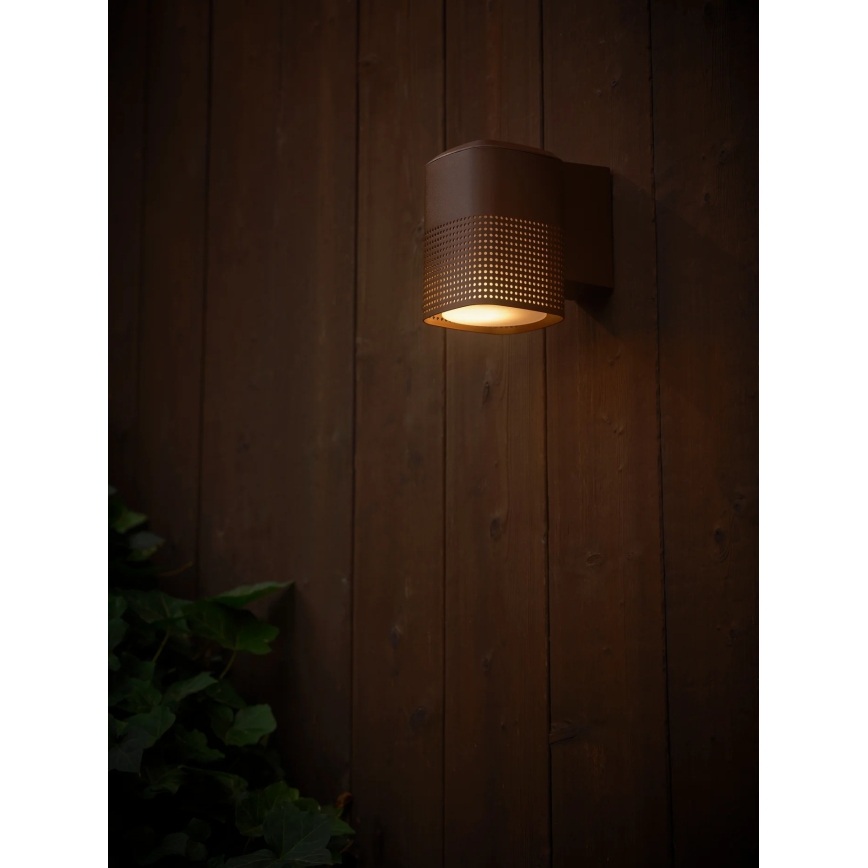 Nordlux - Außenwandleuchte SIDARA 1xE27/15W/230V IP54 braun
