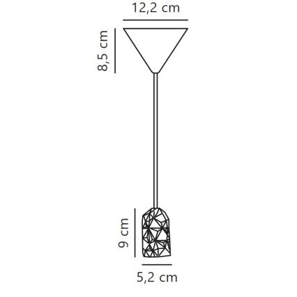 Nordlux - Cavo di alimentazione HANG 1xE27/40W/230V grigio/nero