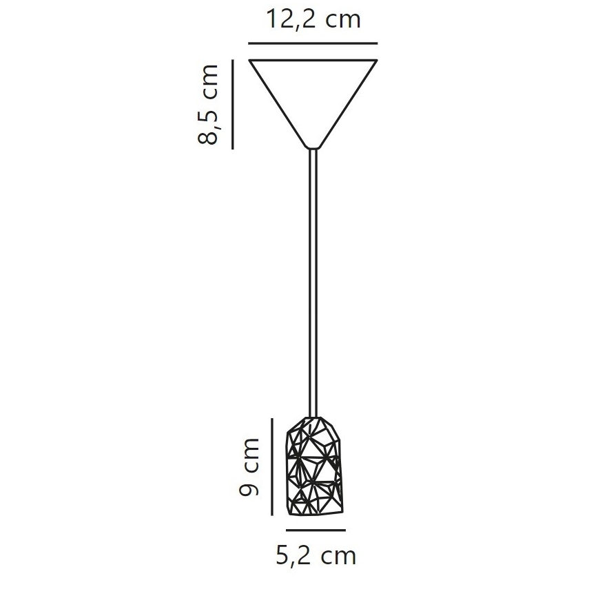 Nordlux - Cavo di alimentazione HANG 1xE27/40W/230V grigio/nero