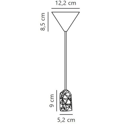 Nordlux - Cavo di alimentazione HANG 1xE27/40W/230V rame/nero