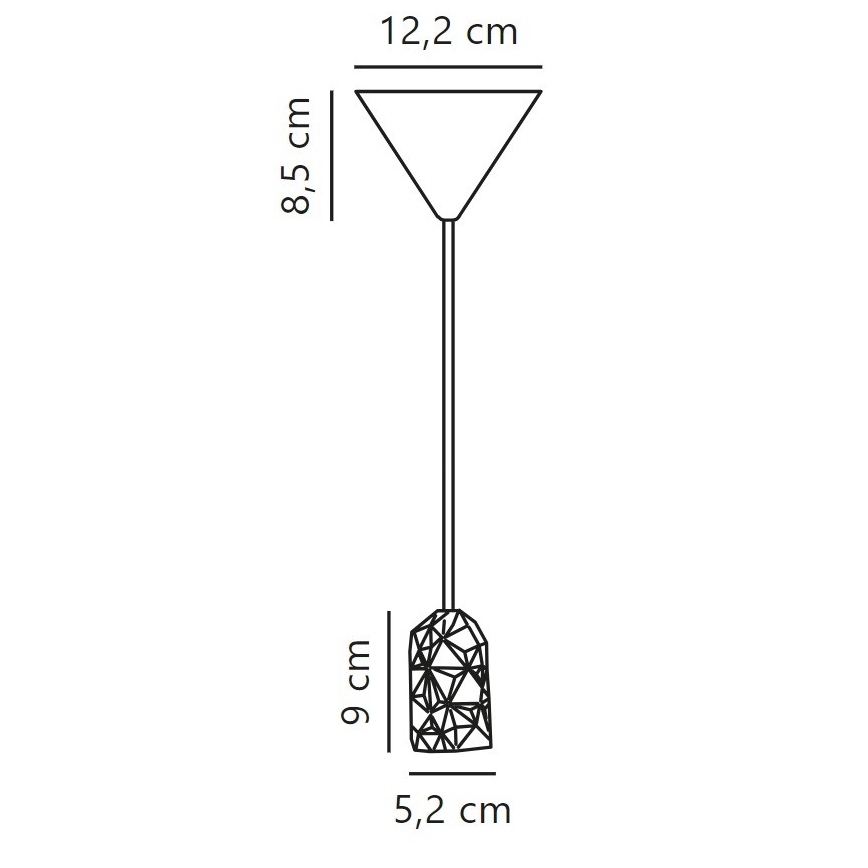 Nordlux - Cavo di alimentazione HANG 1xE27/40W/230V rame/nero