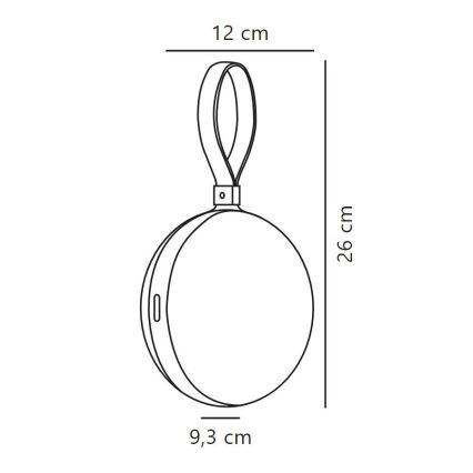 Nordlux - Dimm- und tragbare LED-Außenleuchte BRING TO-GO LED/1W/3,7V IP54 schwarz