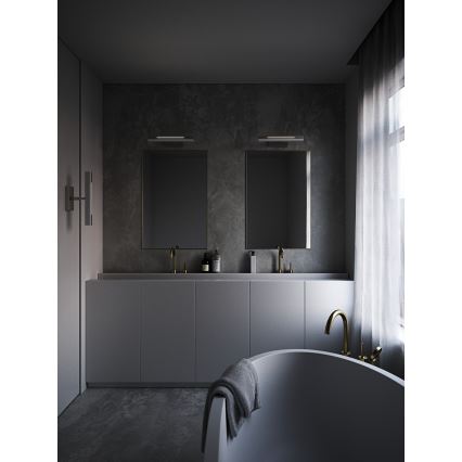 Nordlux - Dimmbare LED-Badezimmer-Spiegelbeleuchtung OTIS LED/14W/230V IP44 40 cm silbern