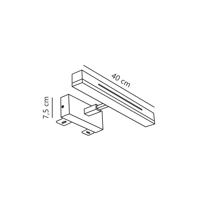 Nordlux - Dimmbare LED-Badezimmer-Spiegelbeleuchtung OTIS LED/14W/230V IP44 40 cm matt Chrom