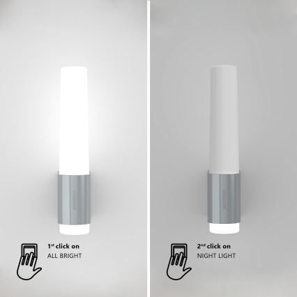 Nordlux - Dimmbare LED-Badezimmer-Wandleuchte HELVA LED/6,8W/230V IP44 CRI 90 glänzendes Chrom